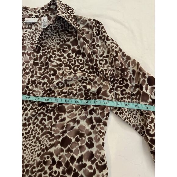 Vintage-Inspired Covington Leopard Print Blouse – Size S - Picture 4 of 5